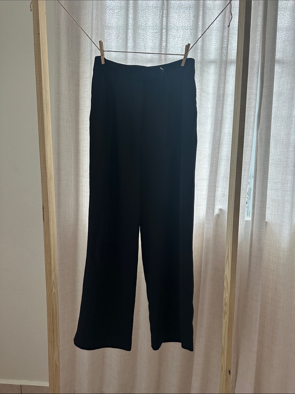H&M Black Wide-Leg Trousers